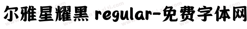 尔雅星耀黑 regular字体转换